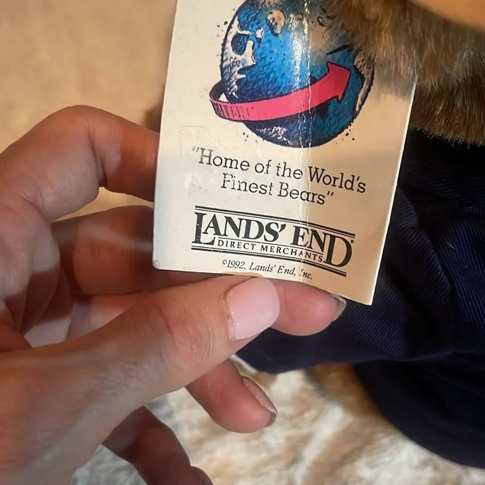 Vintage 1992 Lands’ End, authentic rugby bear